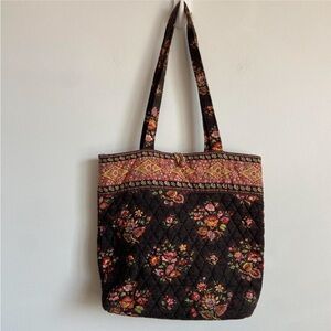 Vintage Vera Bradley 2003 Chocolat Brown Floral Tote